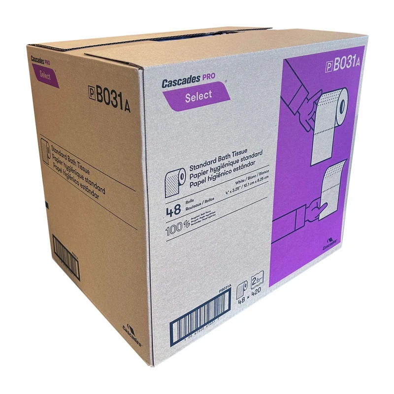 Papier hygiénique Select 2 plis – Caisse de 48 rouleaux x 420 feuilles