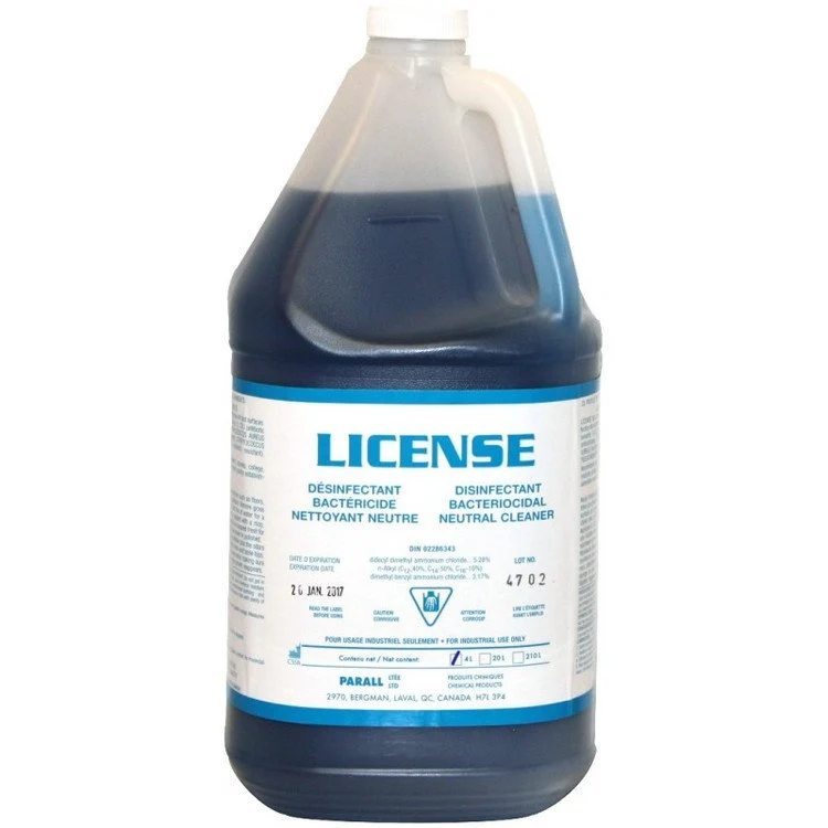 Désinfectant bactéricide License – Élimine bactéries et germes – 946 ml et 4 L