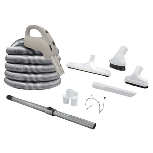 Ensemble d'accessoires DecoVac 24V pour aspirateur central – Boyau arrêt/départ – Brosse plancher 12" – Garantie 3 ans