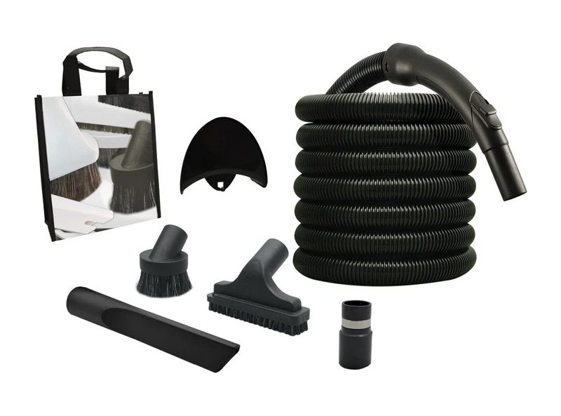 Ensemble d'accessoires garage pour aspirateur central – Boyau anti-écrasement – 30', 35' ou 40'