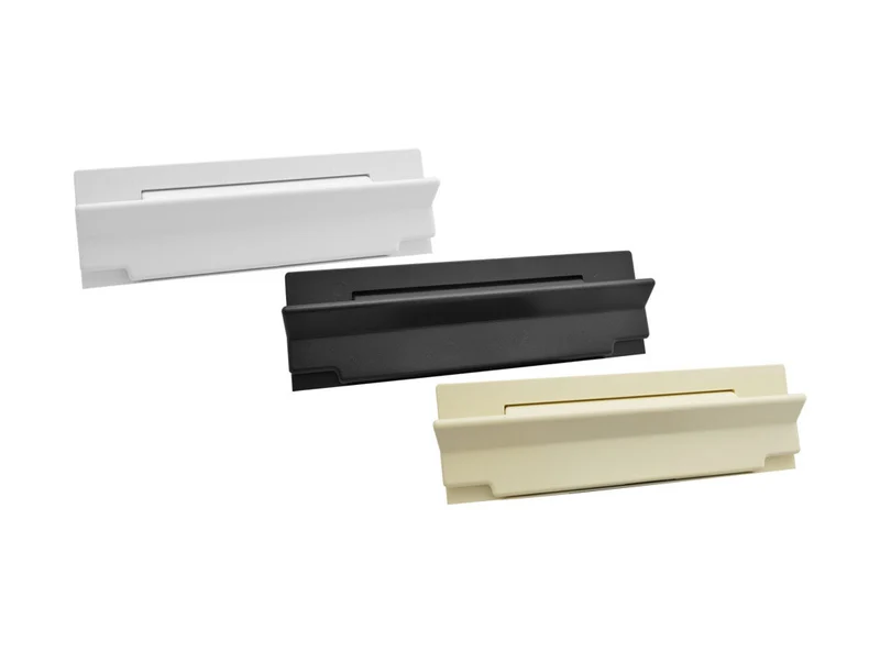 Porte-poussière CanSweep pour aspirateur central – S'installe sous armoire – Blanc, Noir ou Amande