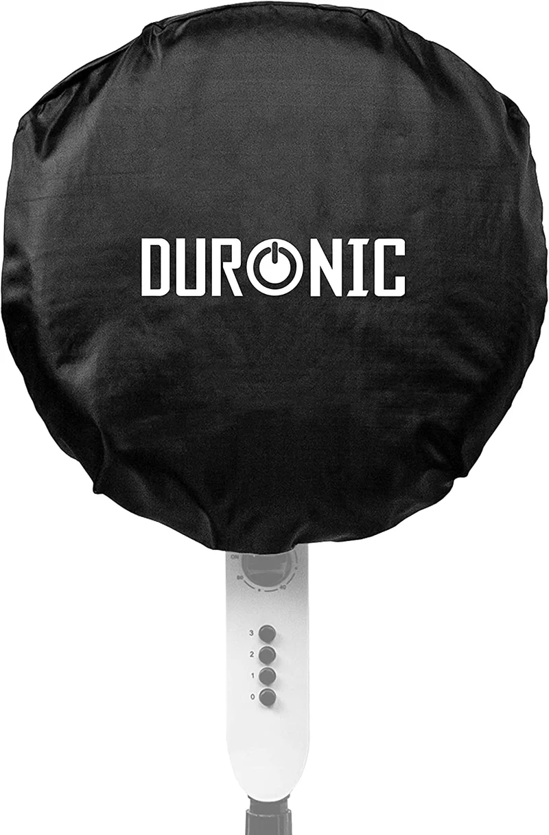 Duronic FN12/16 FANCOVER Housse pour Ventilateurs sur pieds, Ventilateurs de Bureau | Housse anti-poussière | Facile à nettoyer | 12" et 16" pouces | Noir