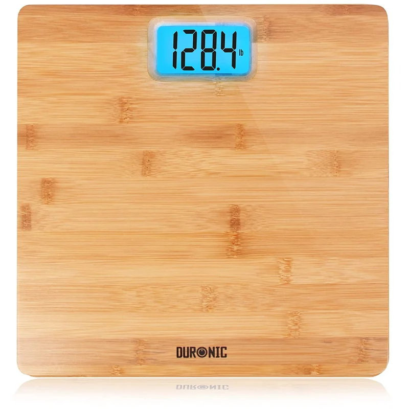 Duronic BS504 Balance Corporelle / Pèse Personne – Capacité élevée de 180 kg – Ecran LCD – Eco-responsable / Fabriqué en Bambou – Mesure en Kilogrammes – Automatique – Surveillez votre Poids