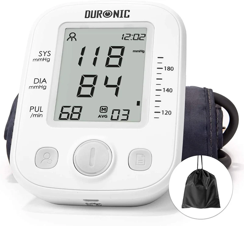Duronic BPM200 Tensiomètre Electronique pour Bras Mesure Automatique de la Tension Artérielle Détecte les Irrégularités Cardiaques Large Ecran LCD pour lire les Mesures Jusqu'à 99 Sauvegardes