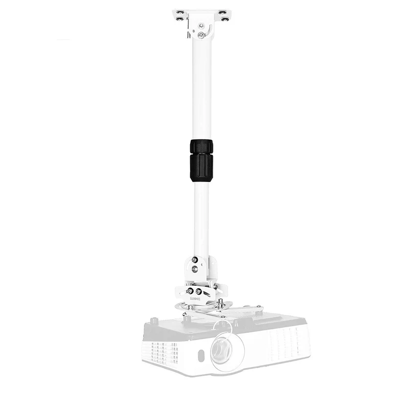 Duronic PB06XL Support pour Vidéoprojecteur Plafond Rotatif 360° Inclinable 30° et Pivotable 20° Charge maximale 13,6 kg Idéal pour Home Cinema présentations conférences
