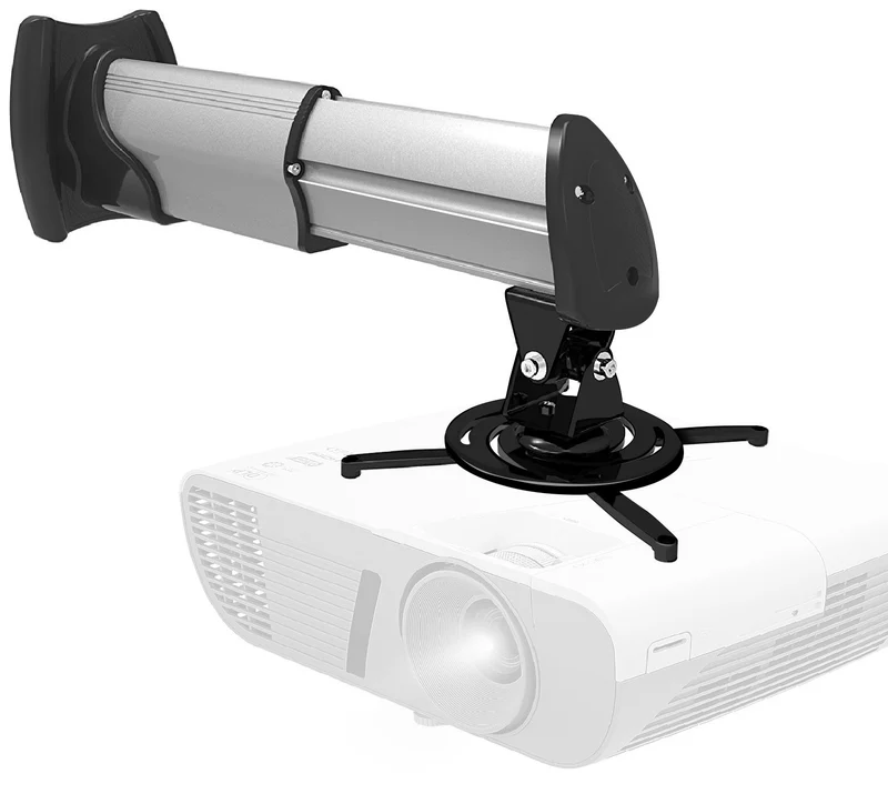 Duronic PB10XM Support pour Vidéoprojecteur Plafond et Mural Haute-résistance Rotatif 360° Inclinable 15° Pivotant 180° Charge maximale de 15 kg avec Bras Prolongateur