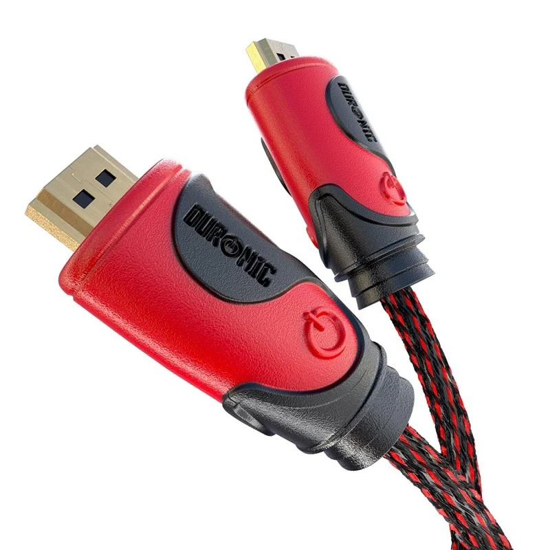Duronic HDC03 / 1,5 m | Câble HDMI dernière génération 2.0 | 1,5 mètre |Connecteurs en plaqué Or 24K | Permet la Transmission Rapide de Signal 3D 4K 2160p | Ethernet