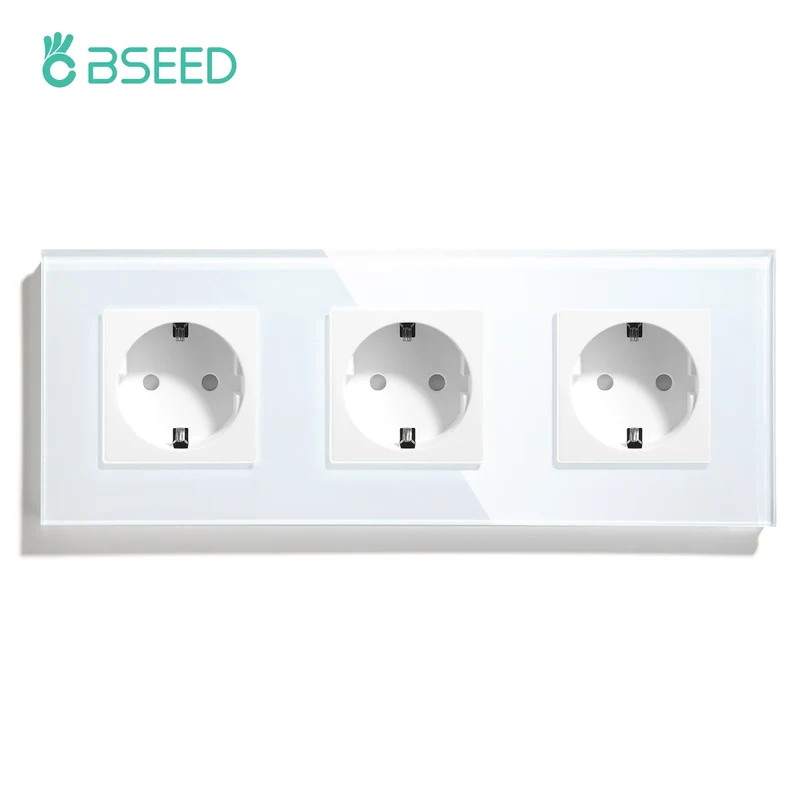 BSEED EU Wall Socket with USB-C Charging Port – Glass Panel 16A