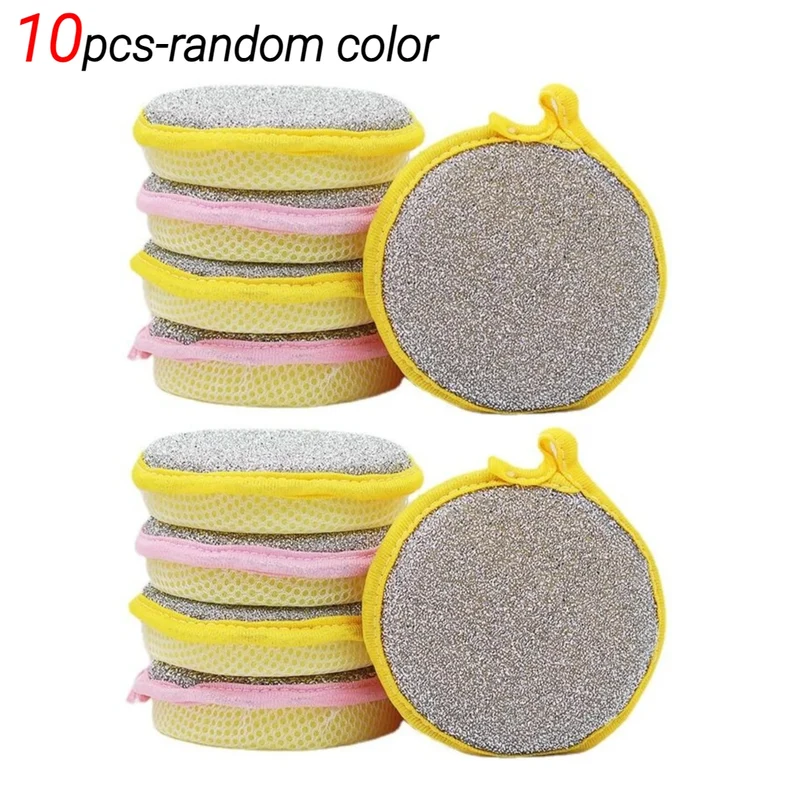 Dual-Sided Non-Scratch Kitchen Sponge Scrubber (10-Pack)