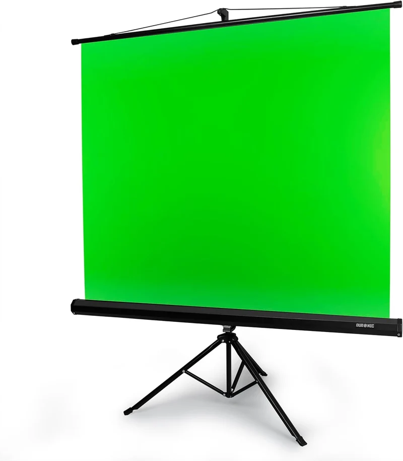Duronic TPS13 GN Fond Vert sur Trépied de 150 x 130 cm | Décor pour filmer des vidéos et créer du contenu | Ecran vert pour effets spéciaux ou studio de tournage | Ouverture fermerture facile