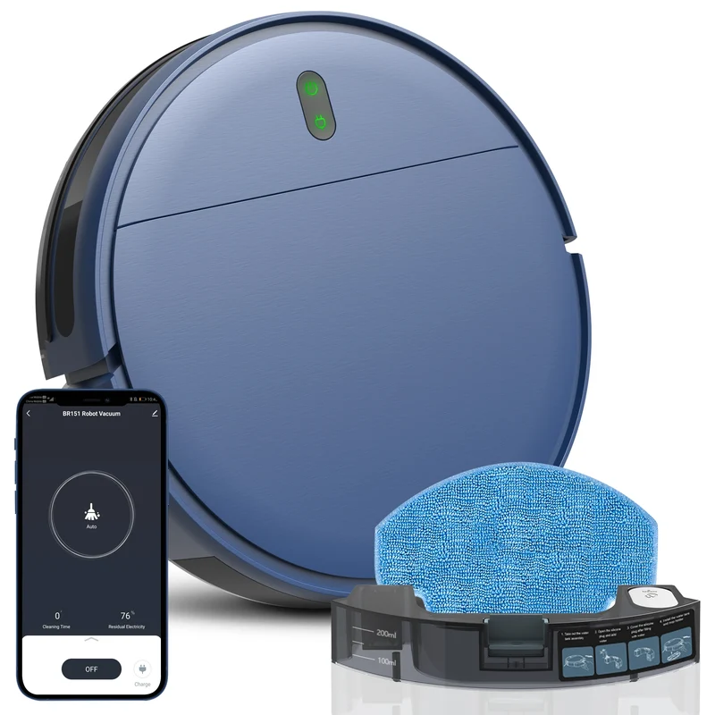 RAYFURN Robot Vacuum Cleaner - 6000Pa Auto Charging with Mopping