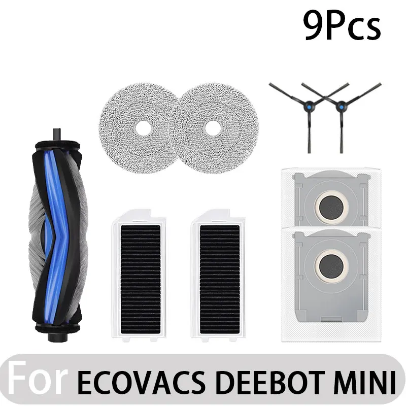 Ecovacs Deebot Mini Robot Vacuum Accessories – Main Brush, Filter, Mop, Dust Bag & More