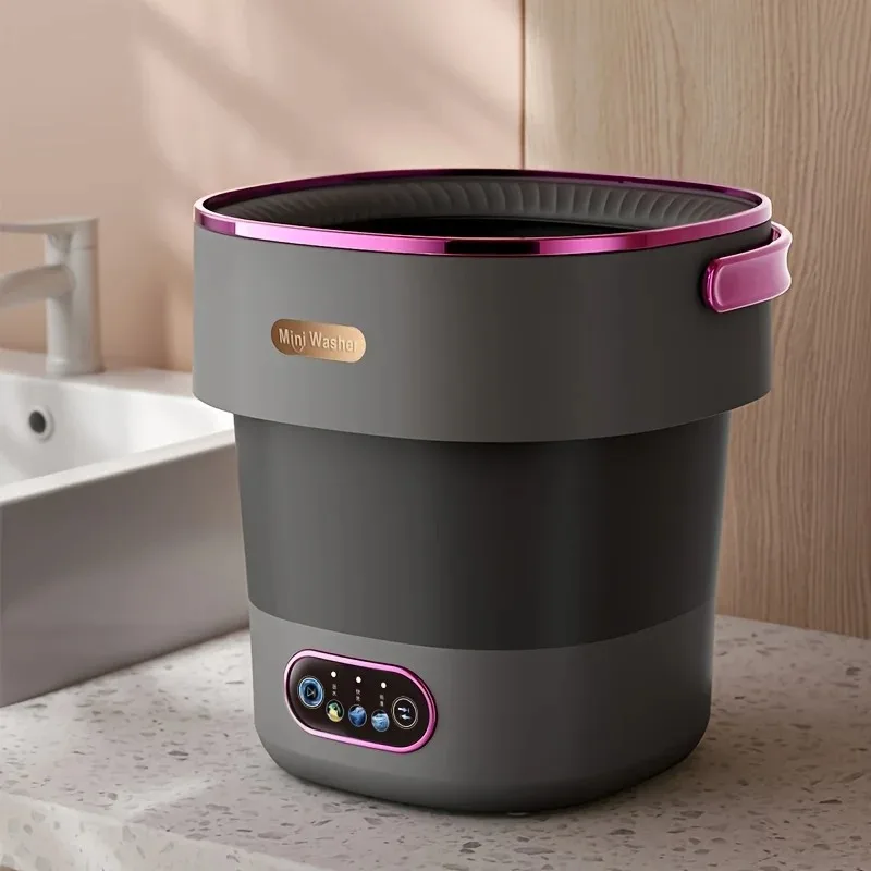 Mini Portable Washer – 15L Foldable Spin Basket for Underwear, Socks & Small Clothes