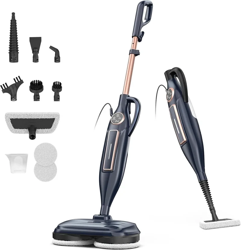 Steam Mop Cleaner 10-in-1 – Rotating Pad, 1300W, Hardwood & Laminate Floor