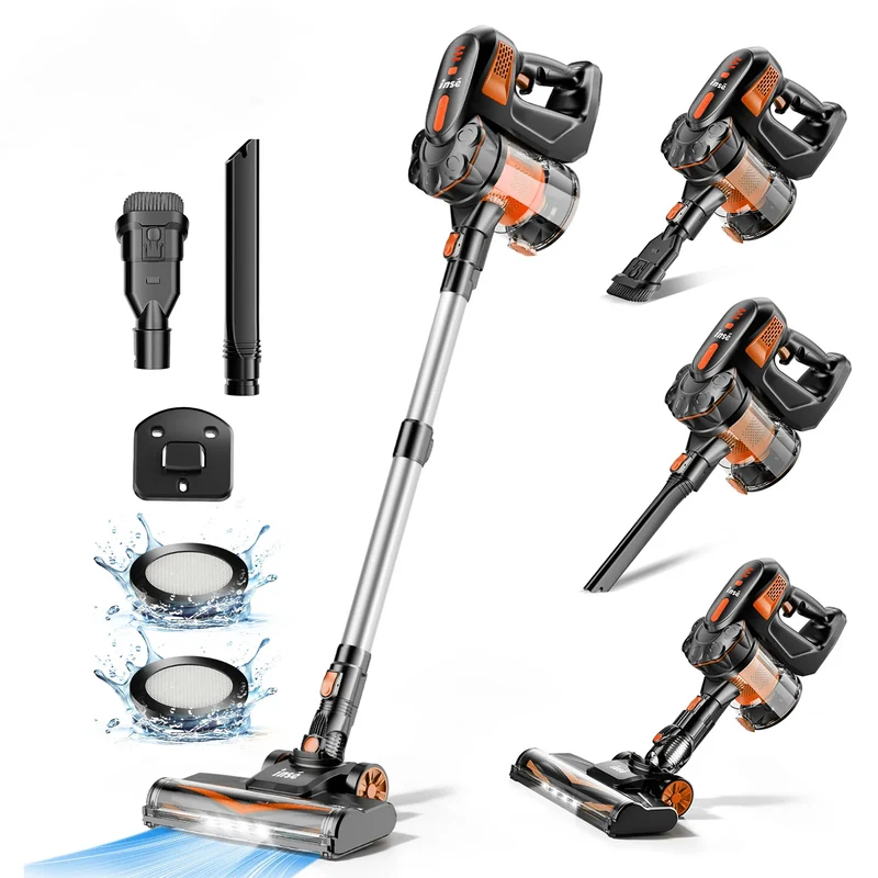 INSE V770 Cordless Stick Vacuum Cleaner – 25kPa, 235W, 6-in-1, 40min Battery
