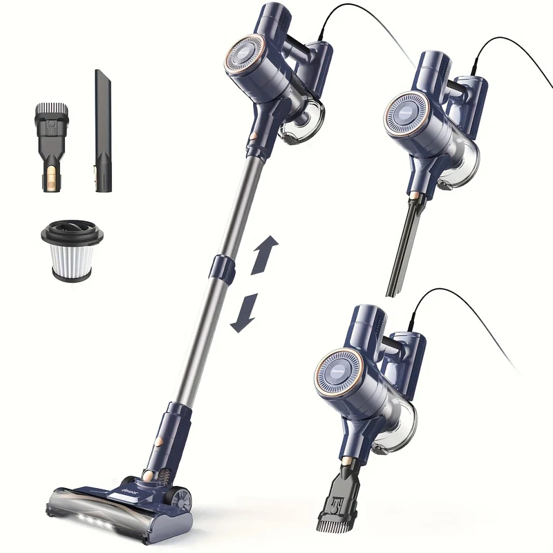 INSE I8 Corded Vacuum Cleaner 25KPa 600W – 6-in-1 Lightweight Stick & Handheld for Carpet & Pet Hair
