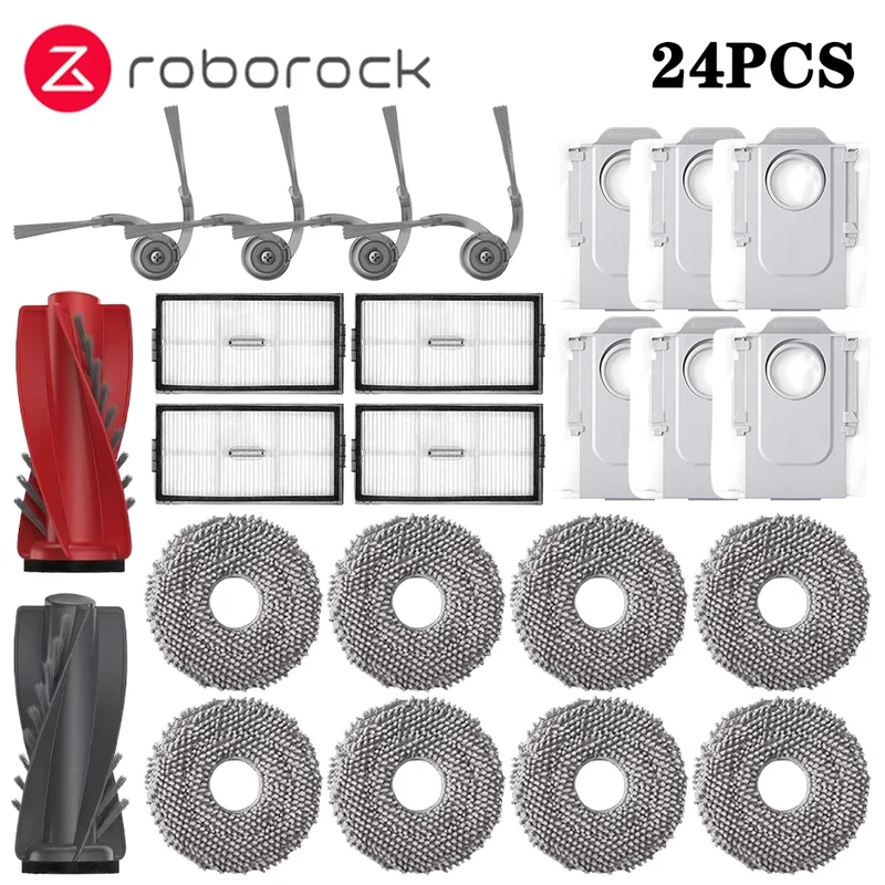 Roborock Saros 10R / S9 MaxV Slim / G20S Ultra Robot Vacuum Spare Parts – Brush, Filter, Mop & Dust Bag