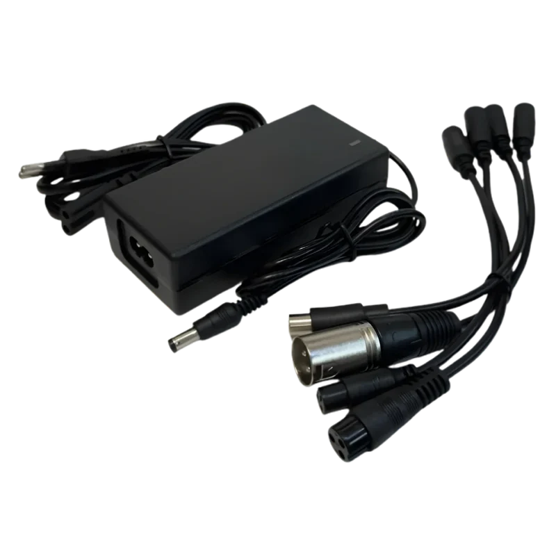 Chargeur 42V 2A universel Li-ion 36V – 4 adaptateurs