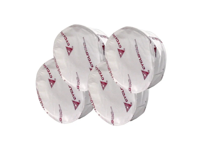 Sacs CycloVac TDSAC71C – 4 sacs électrostatiques courts 3 dents – GS50, GS70, GS75, SuperVac 20