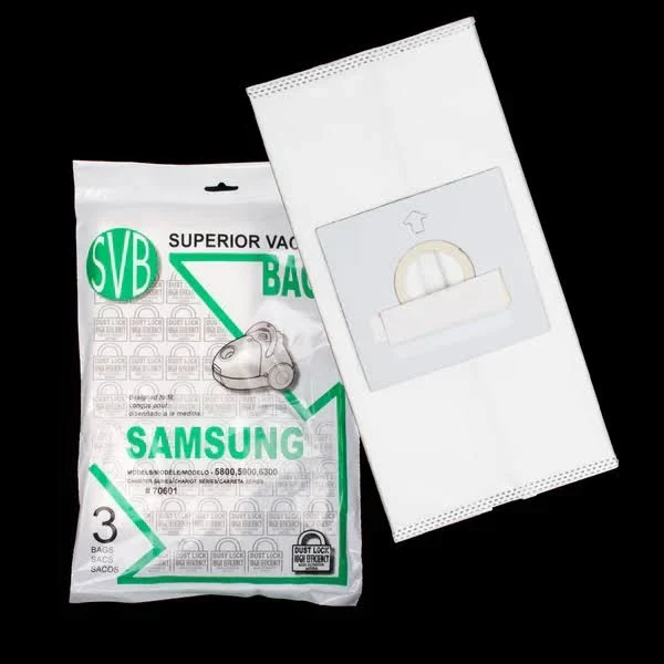 Sacs microfiltration Samsung 3500, 5900, 6300 – Bissell, Shark EP753RC, Prolux 5 – Paquet de 5