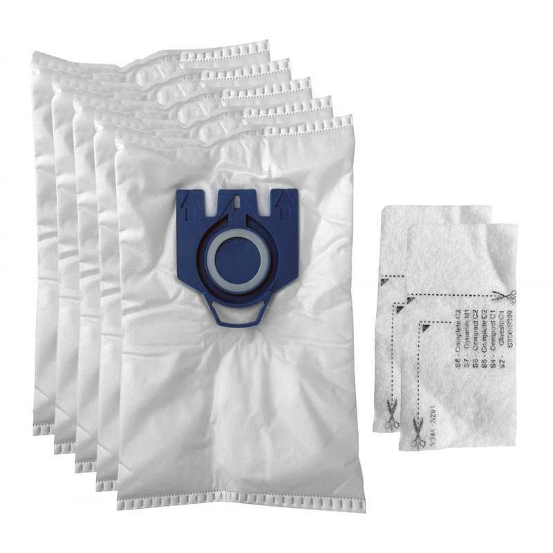 Sacs Miele Style FJM – Microfiltration – Miele S2000, S300, S700 – Paquet de 8 + 2 filtres inclus