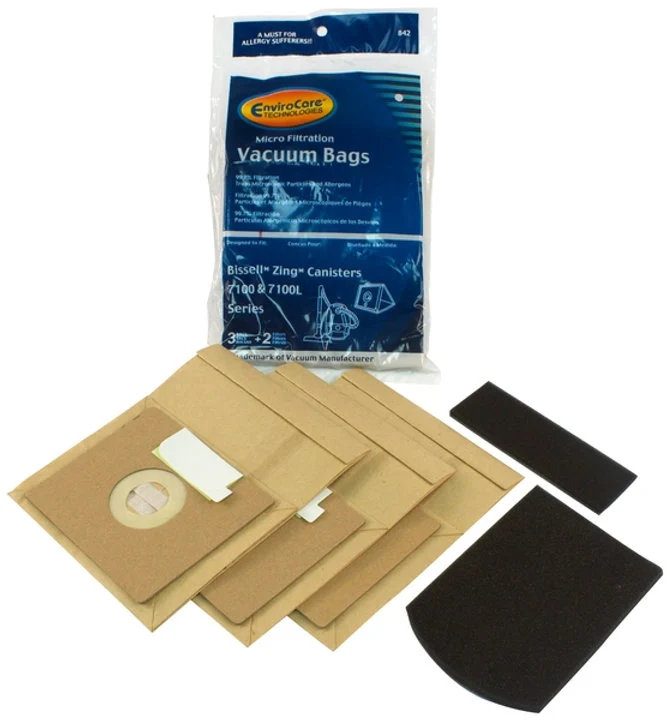 Sacs Bissell Zing 7100 – Kit de 3 sacs + 2 filtres