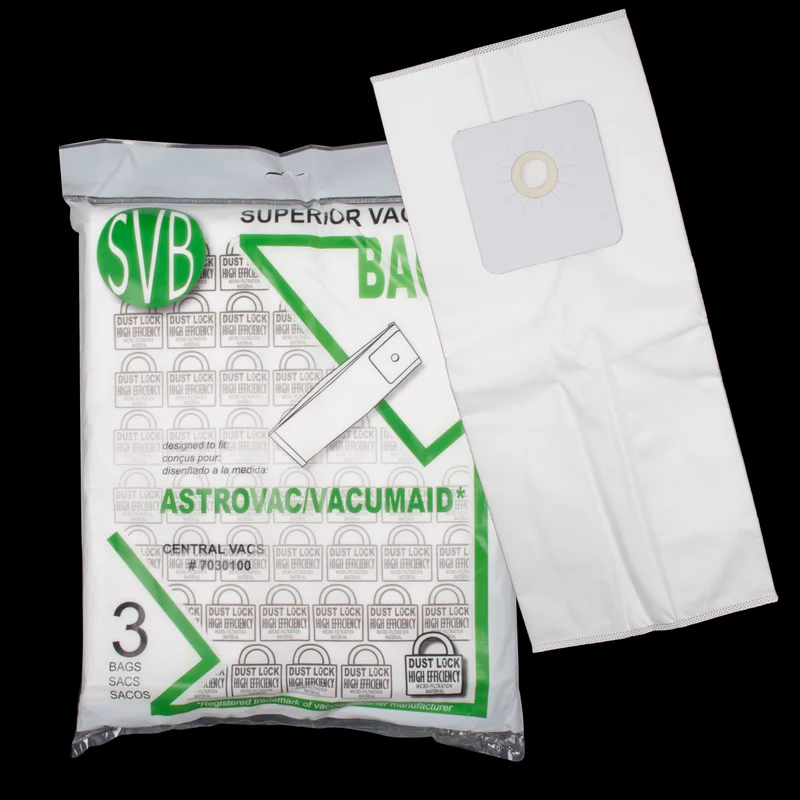 Sacs microfiltre aspirateur central Vacumaid, Husky et Astrovac – Paquet de 3
