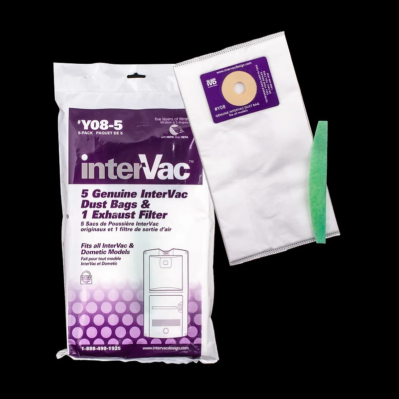 Sacs Intervac Y01, Y05 et Y08 – Kit de 5 sacs + 1 filtre
