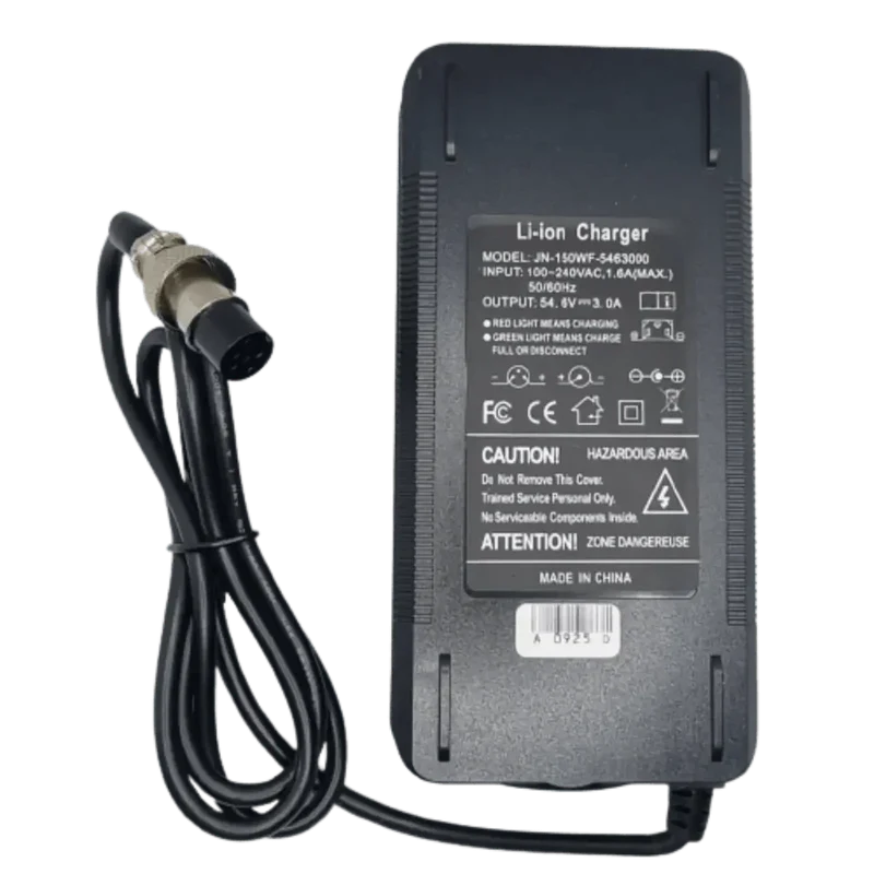 Chargeur 54.6v 3A Li-ion XLR 3 Pins Ecrou