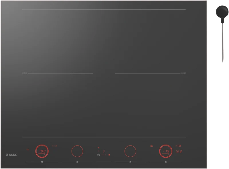 ASKO 64cm 4 Zone Celsius Induction Cooktop - Black