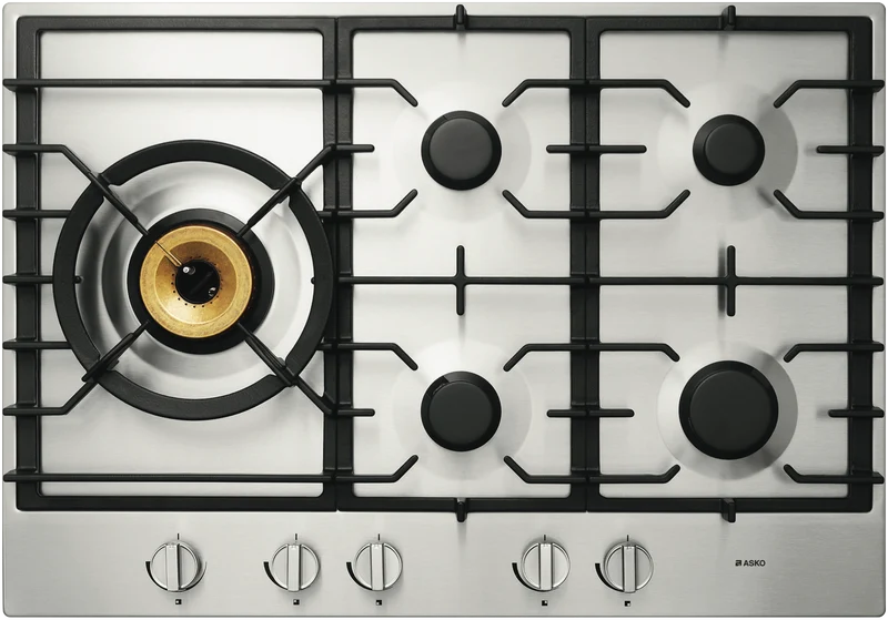 ASKO 75cm 5 Burner Gas Cooktop - Stainless Steel