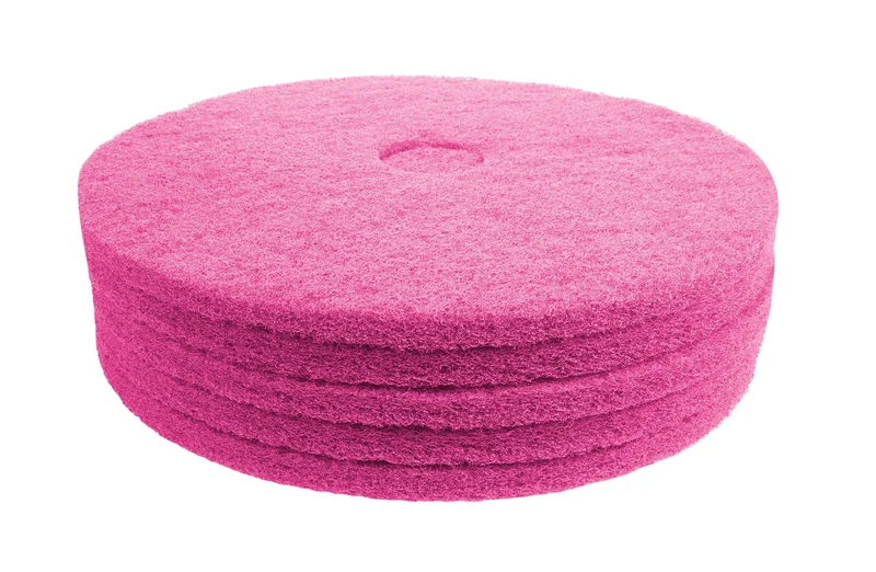Tampons pour polisseuses à plancher - pour brunissage à haute vitesse - 20" (50,8 cm) - rose - boîte de 5 - Norton