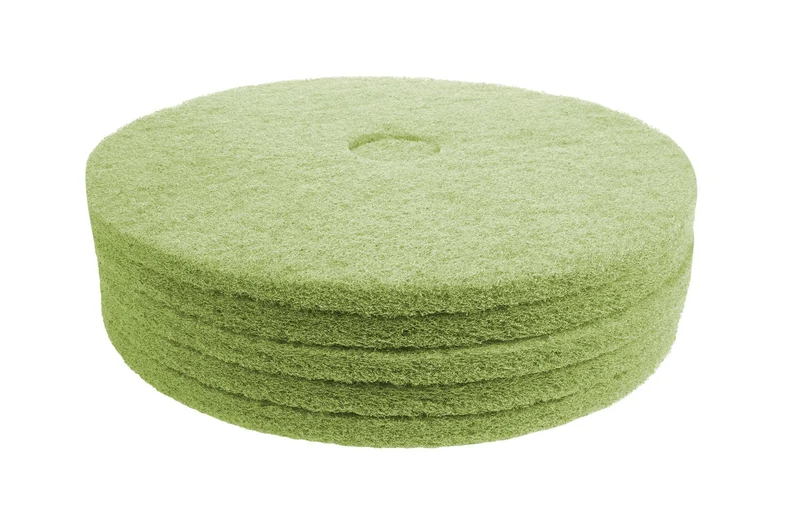 Tampons pour polisseuse à plancher - pour récurer - 19" (45,7 cm) - vert - boîte de 5 - Norton