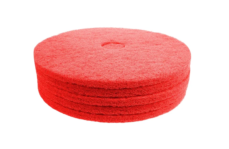 Tampons pour polisseuse à plancher - pour lustrer et vaporiser/polir - 17" (43,1 cm) - rouge - boîte de 5 - Norton