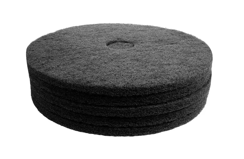 Tampons pour polisseuse à plancher - pour décaper - 19" (48,2 cm) - noir - boîte de 5 - Norton