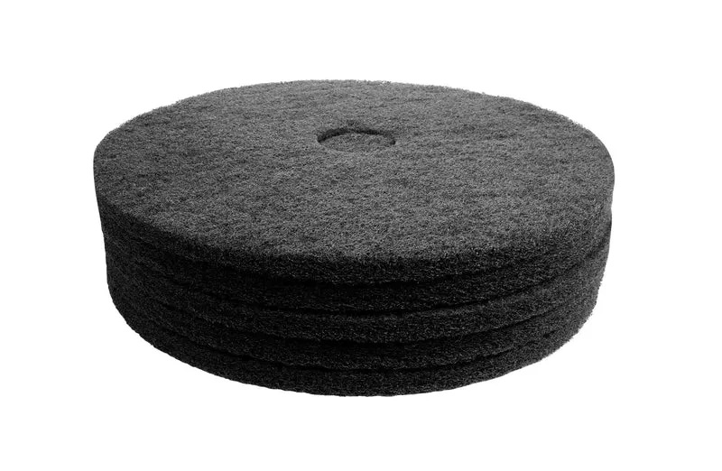 Tampons pour polisseuse à plancher - pour décaper - 18" (45,7 cm) - noir - boîte de 5 - Norton