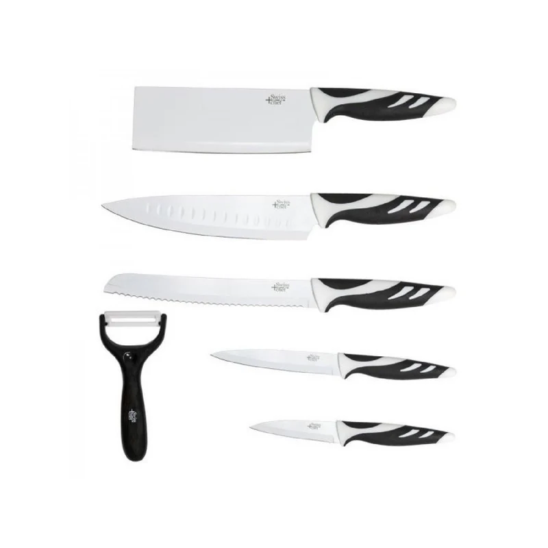 Cecotec Set de 6 couteaux Swiss blanc