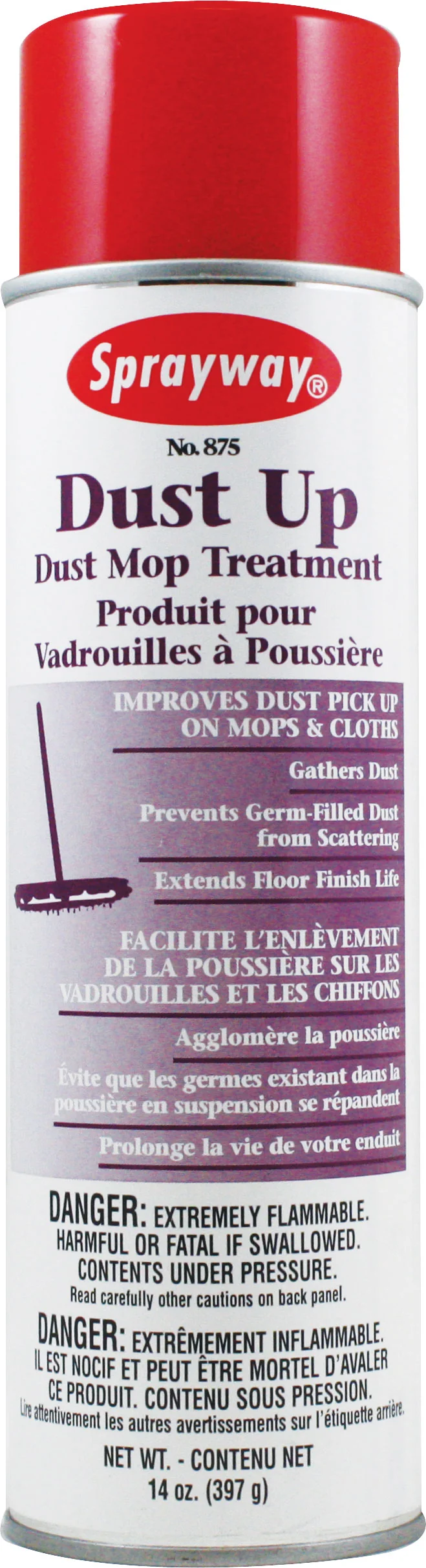 Traitement pour vadrouille sèche qui emprisonne la poussière - 14oz (397g) - Sprayway 875W
