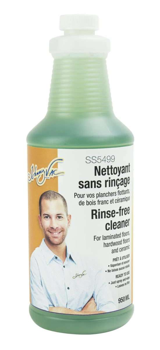 Nettoyant sans rincage - pour planchers flottants, de bois francs et céramiques - 33,4 oz (946 ml) - prêt à utiliser - Johnny Vac