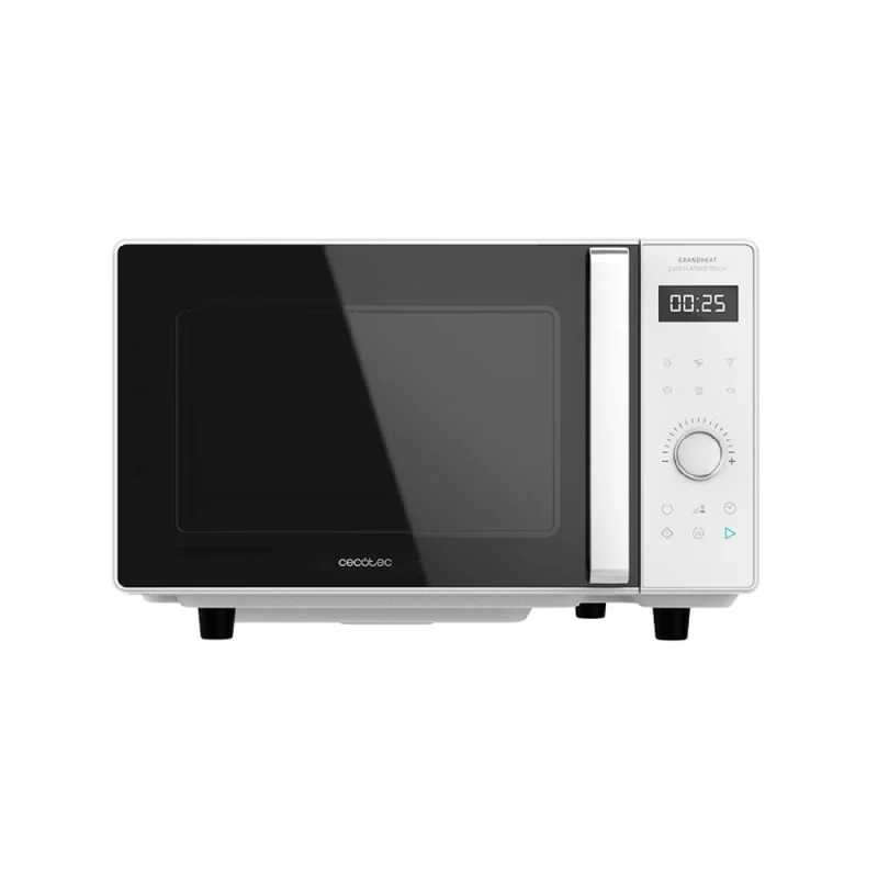 Cecotec Micro-ondes sans plateau GrandHeat 2500 Flatbed Touch White