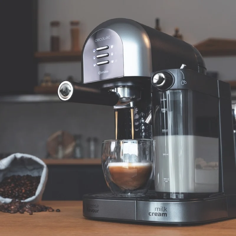 Cecotec Machine à café semi-automatique Cumbia Power Instant-ccino 20 Chic Serie Nera
