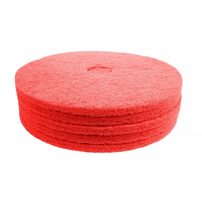 Tampons pour polisseuse à plancher - super polissant - pour vaporiser/polir - 21" (53,3 cm) - rouge - boîte de 5 - Norton