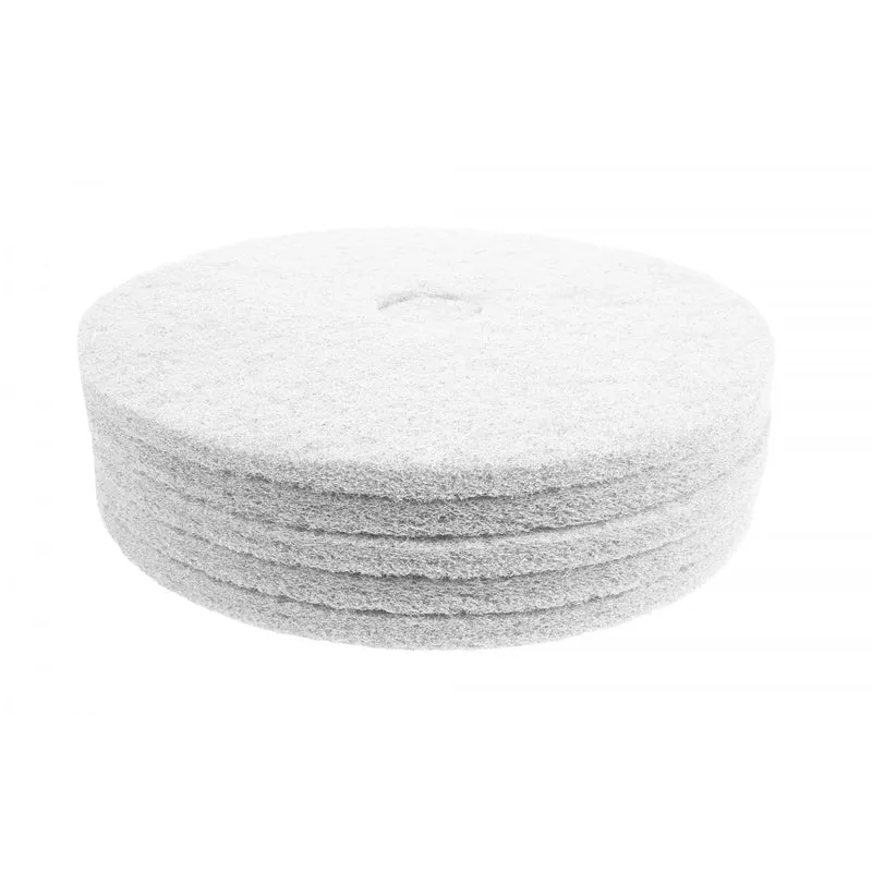 Tampons pour polisseuse à plancher - super polissant - pour vaporiser/polir - 20" (50,8 cm) - blanc - boîte de 5 - Norton