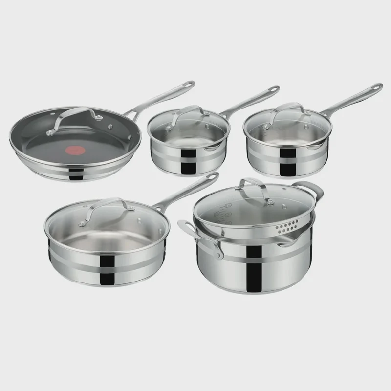 Jamie Oliver by Tefal Stainless Steel Cookware Set, 10-pieces