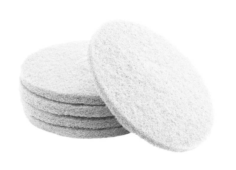 Tampons pour polisseuse à plancher - super polissant - pour vaporiser/polir - 16" (40,6 cm) - blanc - boîte de 5 - Norton