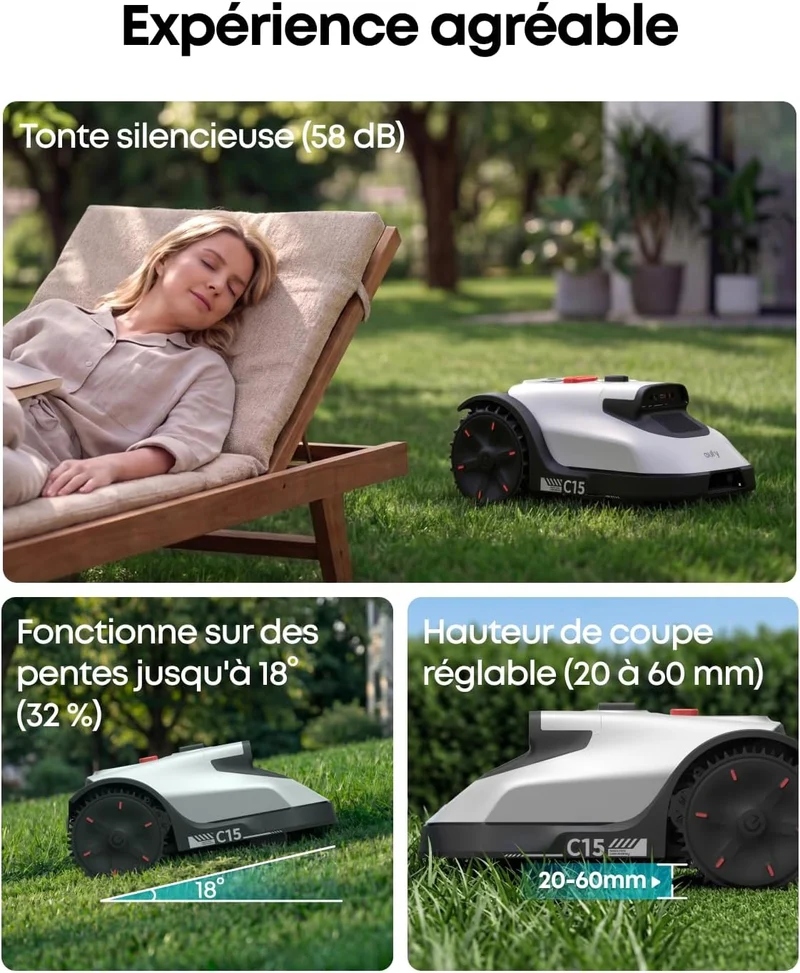 Robot tondeuse Eufy C15
