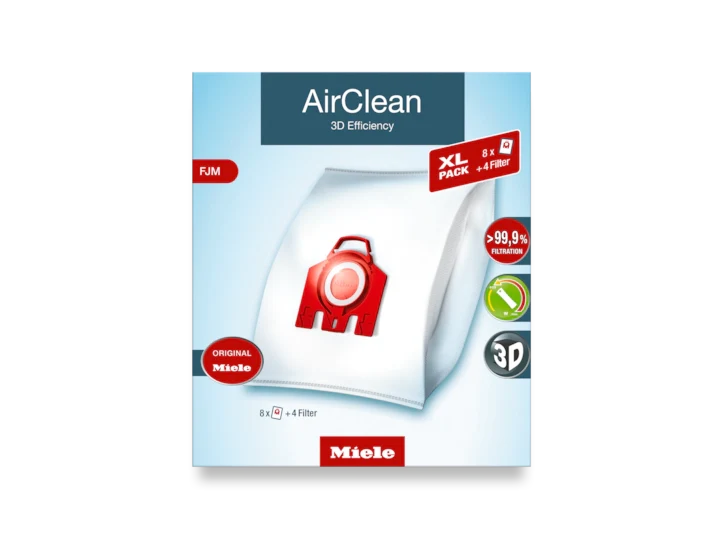 Sac AirClean 3D XL - Aspirateur chariot - Miele - Type FJM - 8 sacs + 4 filtres