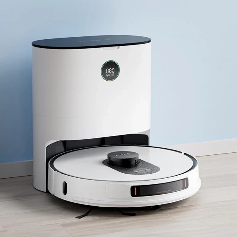Robot Vacuum and Mop Cleaner with Cleaning Base Vibration mopping keeps the floor clean