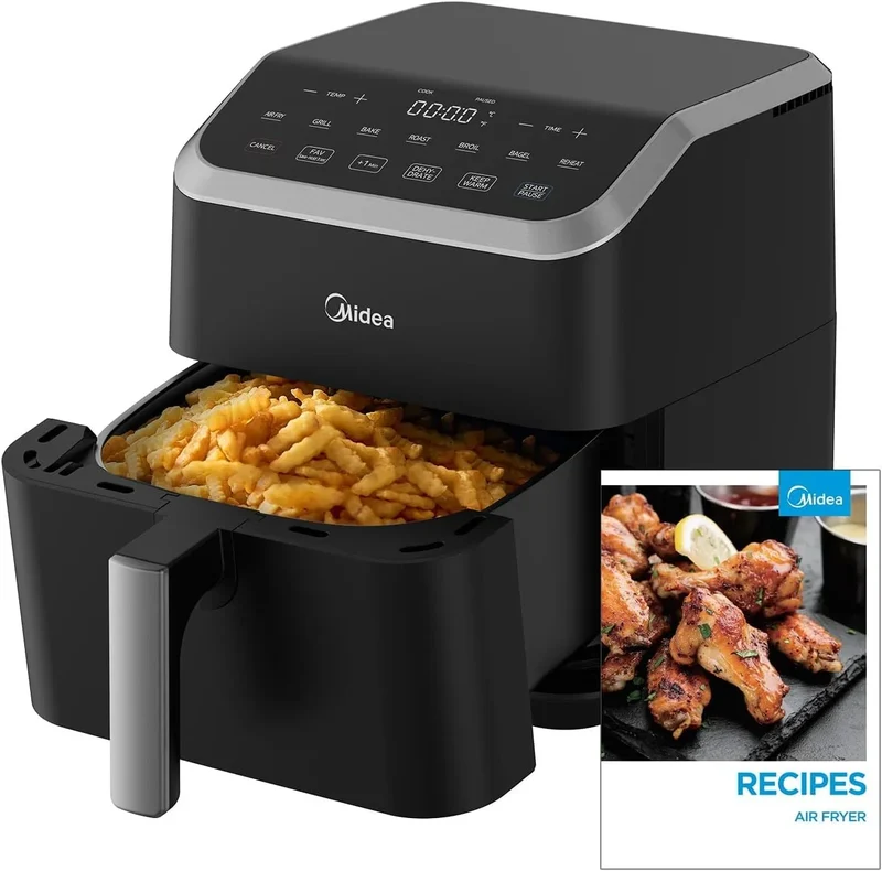 Midea MAD50109APK Air Fryer | 5.5QT | 9-in-1 | HeatXpress Technology | 1500W | 120V