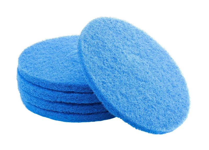 Tampons pour polisseuse à plancher - pour nettoyer - 13" (33 cm) - bleu - boîte de 5 - Norton